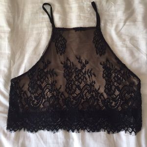 AKIRA lace crop top